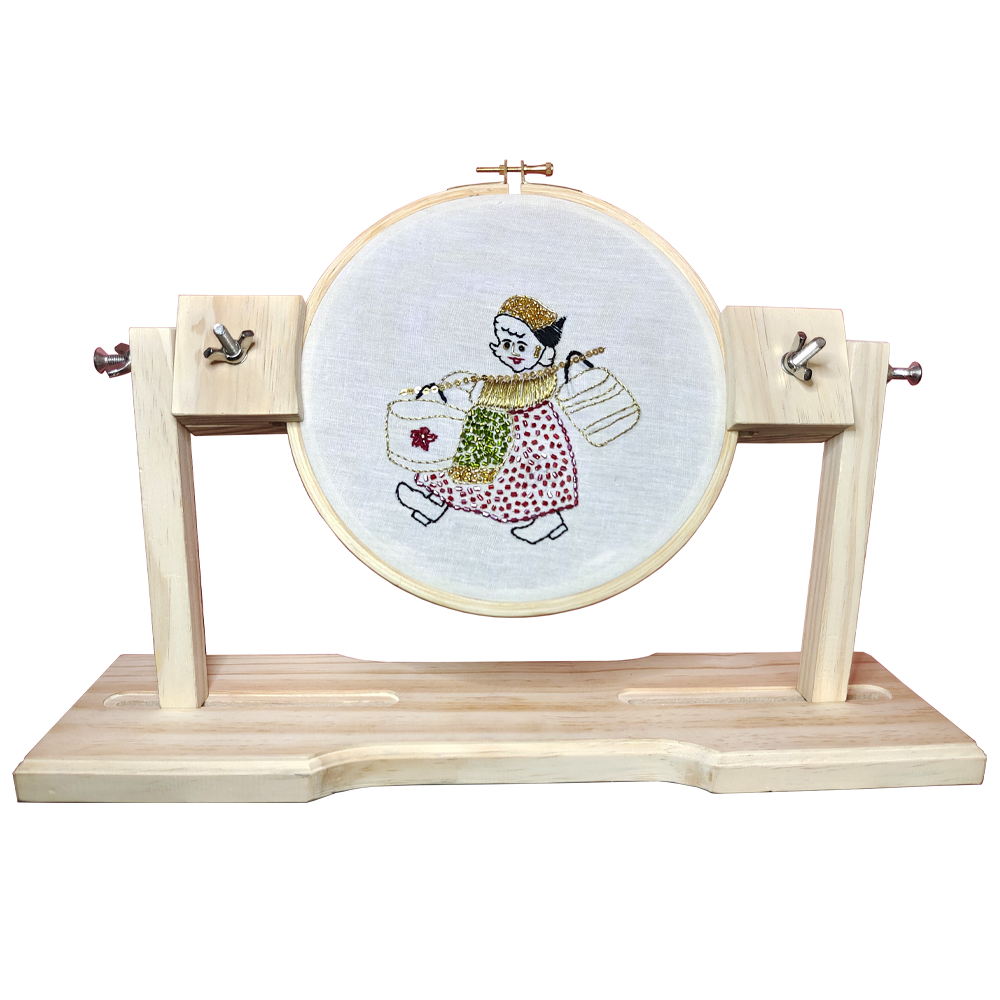 Embroidery Frame Hoop Holder, Cross Stitch Lap Stand, Seat on